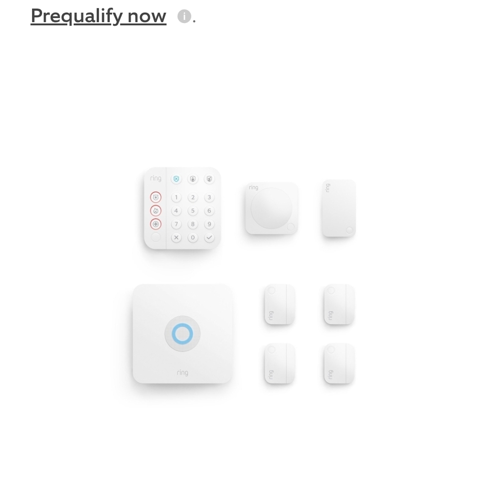 Ring Security Kit in White with Blue Accents